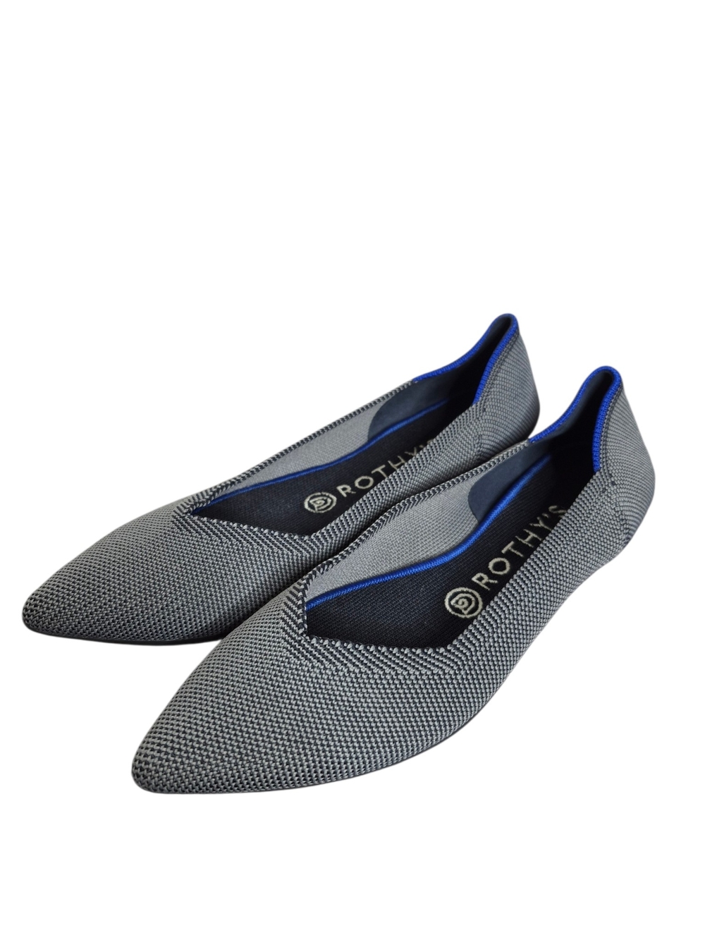 Rothy's The Point Gray Knit Pointed Toe Flats Womens Size 8